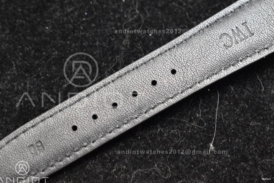 on 5033 Clone RG 1:1 Calendar Black Best Edition Perpetual Portugieser Dial A52610 Leather White Strap APSF 0131